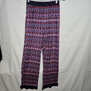 Simply Southern Medium Pajama Pants With Ruffled Bottoms Moose Bear Western Cozy